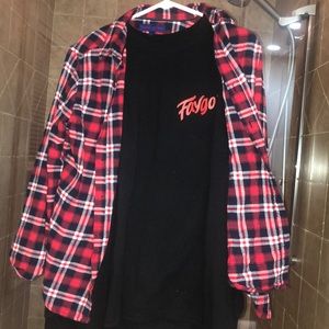 Faygo longsleeve and Aeropostle flannel